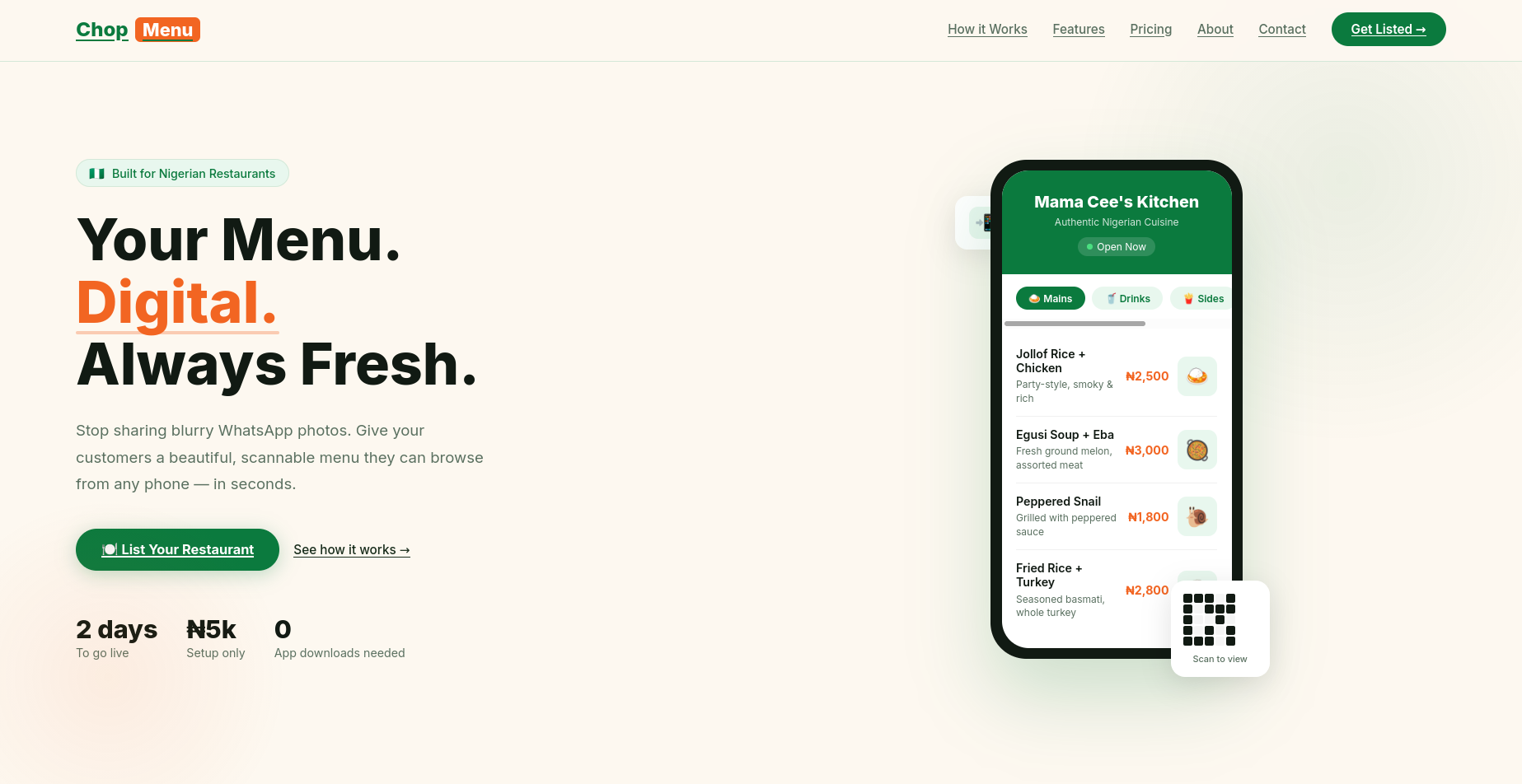 ChopMenu